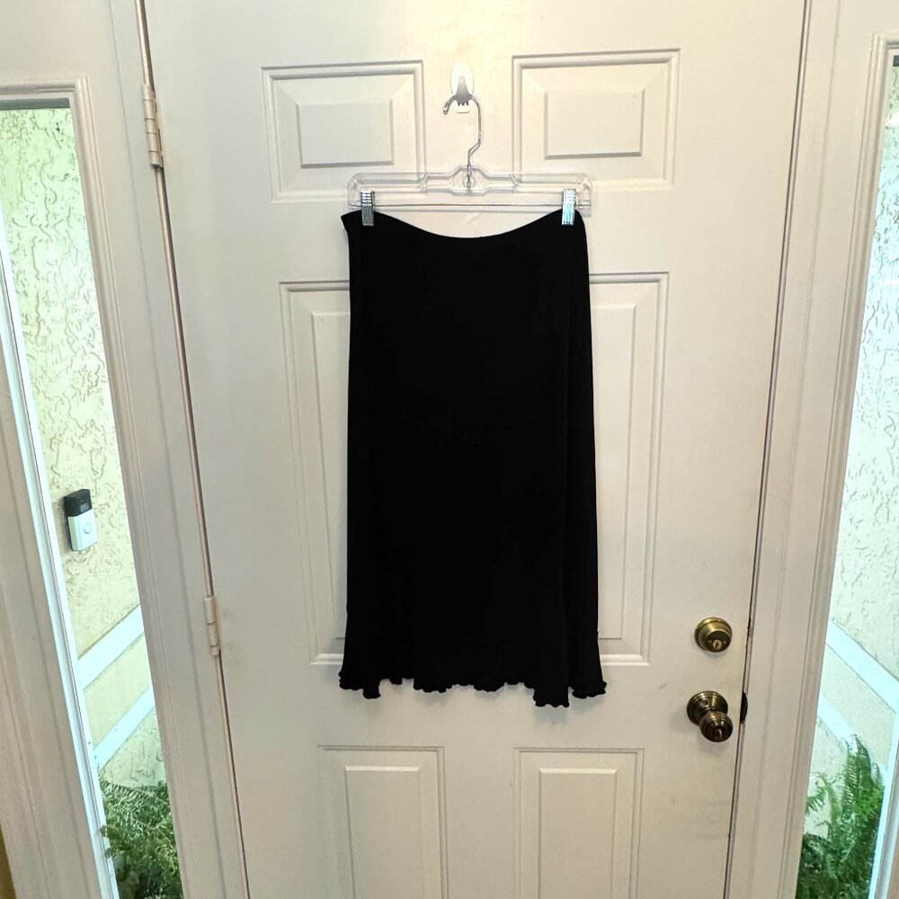 Ashli Black XL Ruffle Bottom skirt